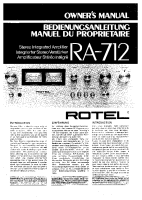 Rotel-RA-712 - Owners manual 